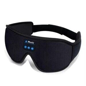 Sleep Mask Sleep Headphones Bluetooth 3D Wireless Music Sleeping Black